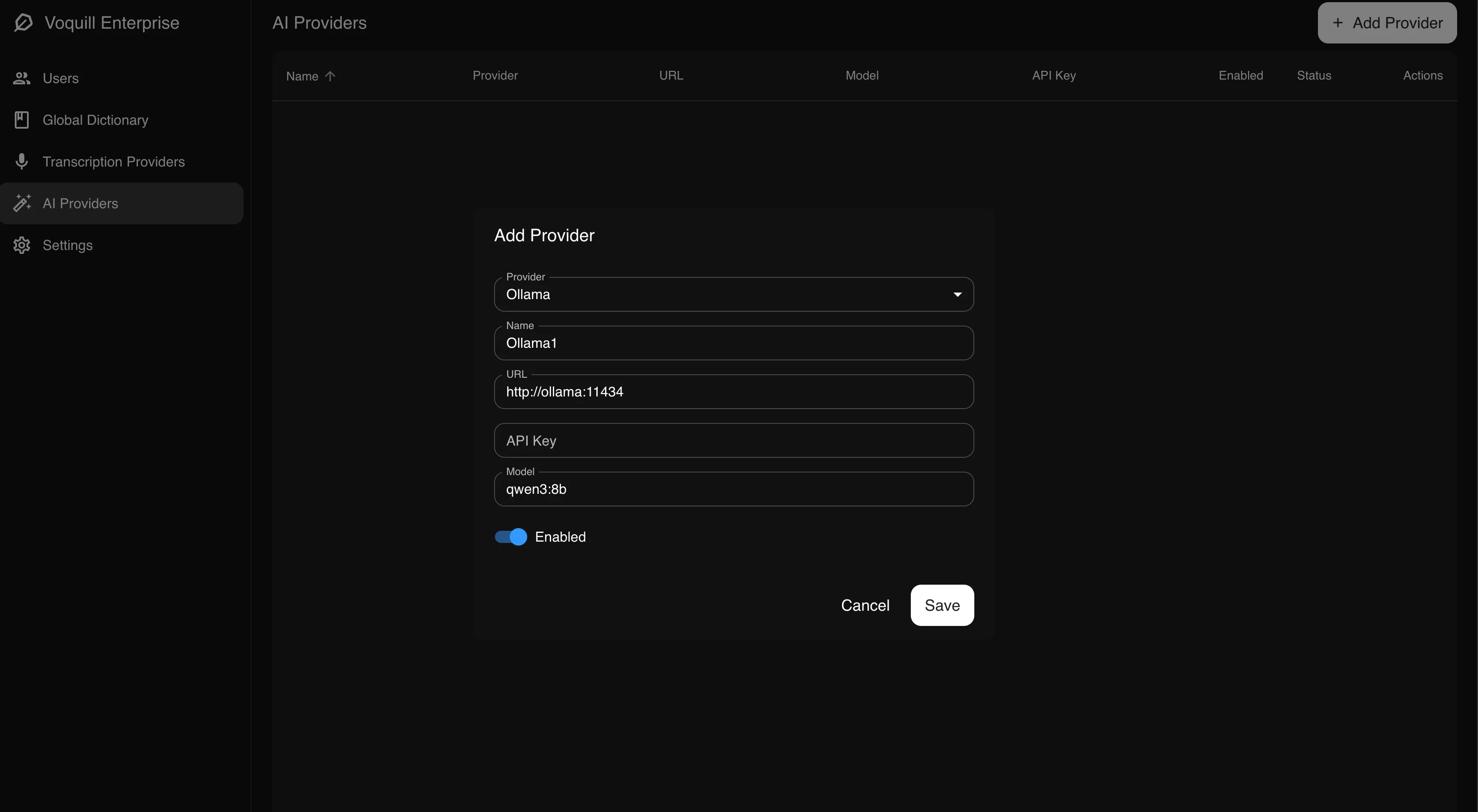 Configuring a local post-processing provider in the admin portal